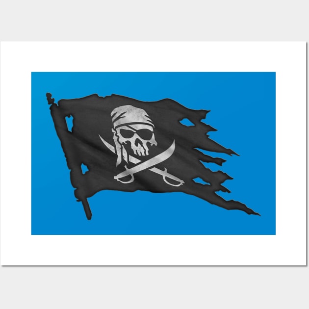 Pirate Flag Jolly Roger Wall Art by BoneheadGraphix